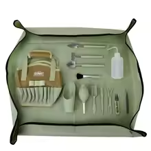 Indoor Stainless Steel Gardening Tool Set, 14 Pieces, Mint Green