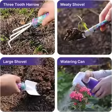 Horticultural Planting Tools Set Floral Print Branch Scissors Spray Can Weeder Pruner Shears Sprayer Garden Hand Tools